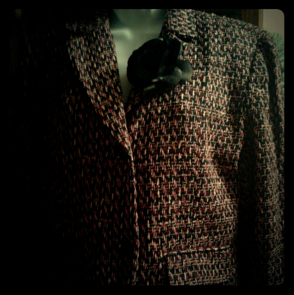 NWOT, Vintage 80's, Cute, Pink & Black, Old Fashioned, Tweedy, Blazer🩷🖤